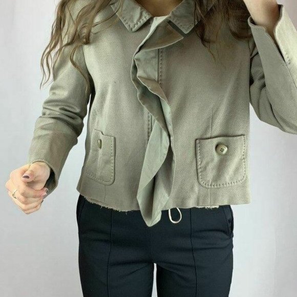 Moschino Cheap & Chic Gray Cropped Blazer - Picture 2 of 8